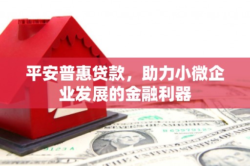 镇赉平安普惠贷款，助力小微企业发展的金融利器