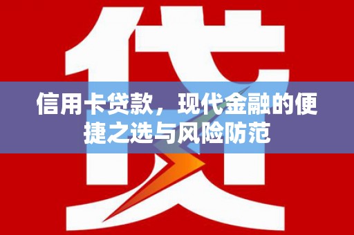 镇赉信用卡贷款，现代金融的便捷之选与风险防范