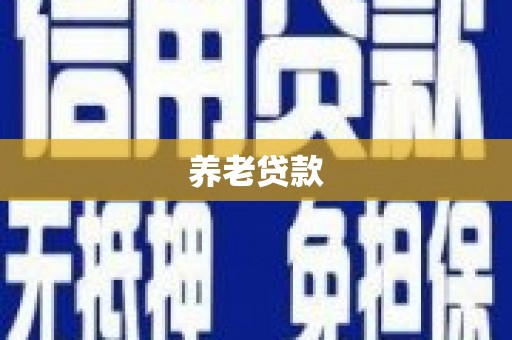 镇赉养老贷款