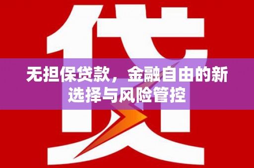 镇赉无担保贷款，金融自由的新选择与风险管控