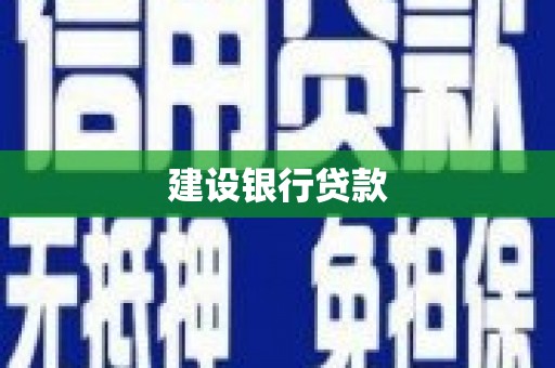 镇赉建设银行贷款
