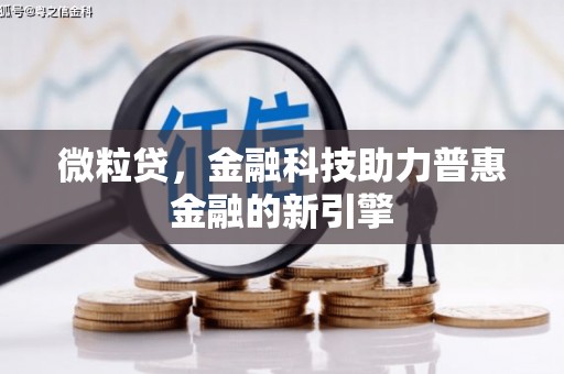 镇赉微粒贷，金融科技助力普惠金融的新引擎