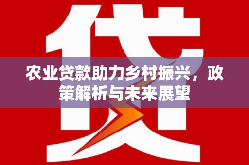 镇赉农业贷款助力乡村振兴，政策解析与未来展望