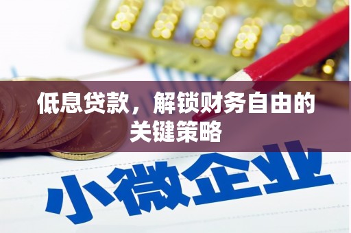 镇赉低息贷款，解锁财务自由的关键策略