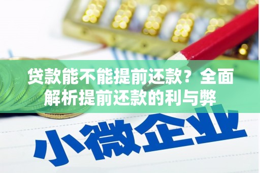 镇赉贷款能不能提前还款？全面解析提前还款的利与弊