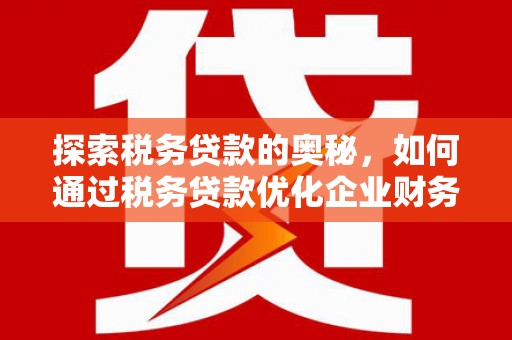 镇赉探索税务贷款的奥秘，如何通过税务贷款优化企业财务