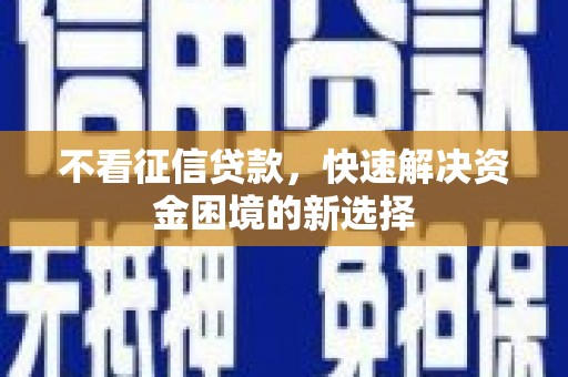 镇赉不看征信贷款，快速解决资金困境的新选择