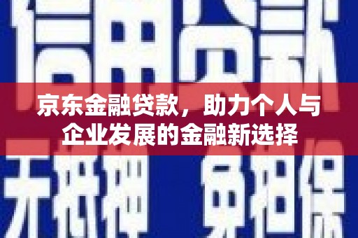 镇赉京东金融贷款，助力个人与企业发展的金融新选择