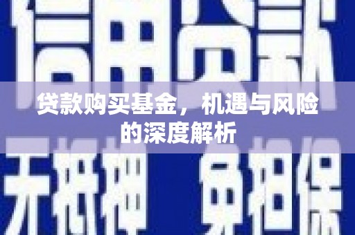 镇赉贷款购买基金，机遇与风险的深度解析