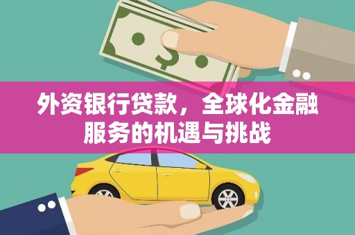 镇赉外资银行贷款，全球化金融服务的机遇与挑战