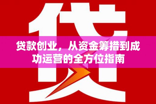 镇赉贷款创业，从资金筹措到成功运营的全方位指南