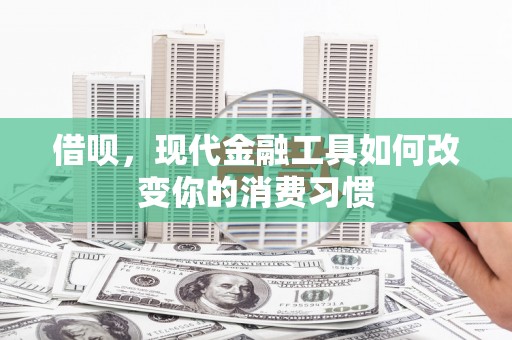 镇赉借呗，现代金融工具如何改变你的消费习惯