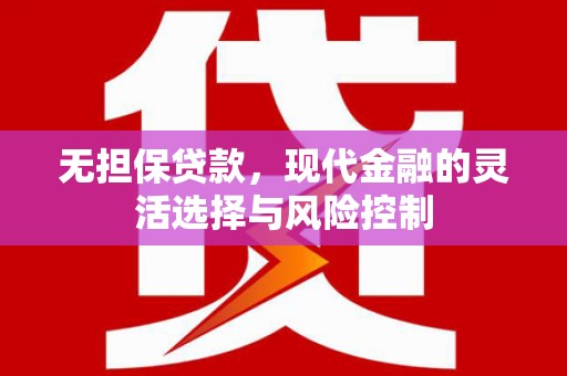 镇赉无担保贷款，现代金融的灵活选择与风险控制