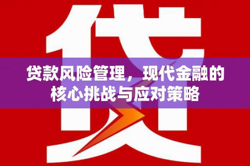 镇赉贷款风险管理，现代金融的核心挑战与应对策略