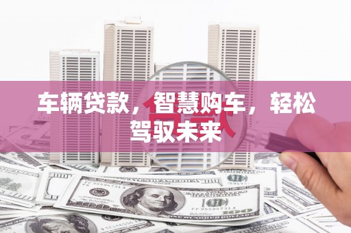 镇赉车辆贷款，智慧购车，轻松驾驭未来
