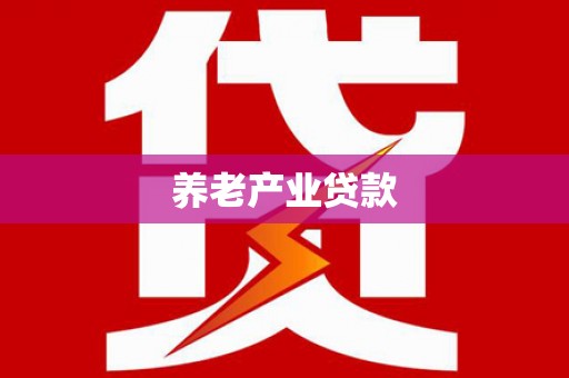 镇赉养老产业贷款