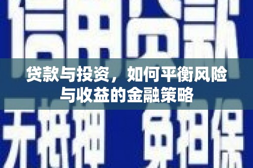 镇赉贷款与投资，如何平衡风险与收益的金融策略