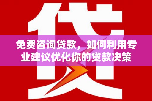镇赉免费咨询贷款，如何利用专业建议优化你的贷款决策